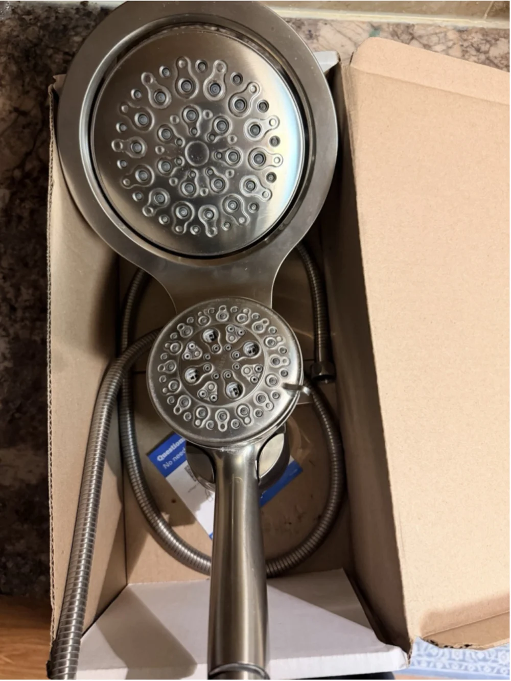 Delta 5-Setting HydroRain 2-in-1 Dual Shower Head w/ Proclean Brushed Nickel